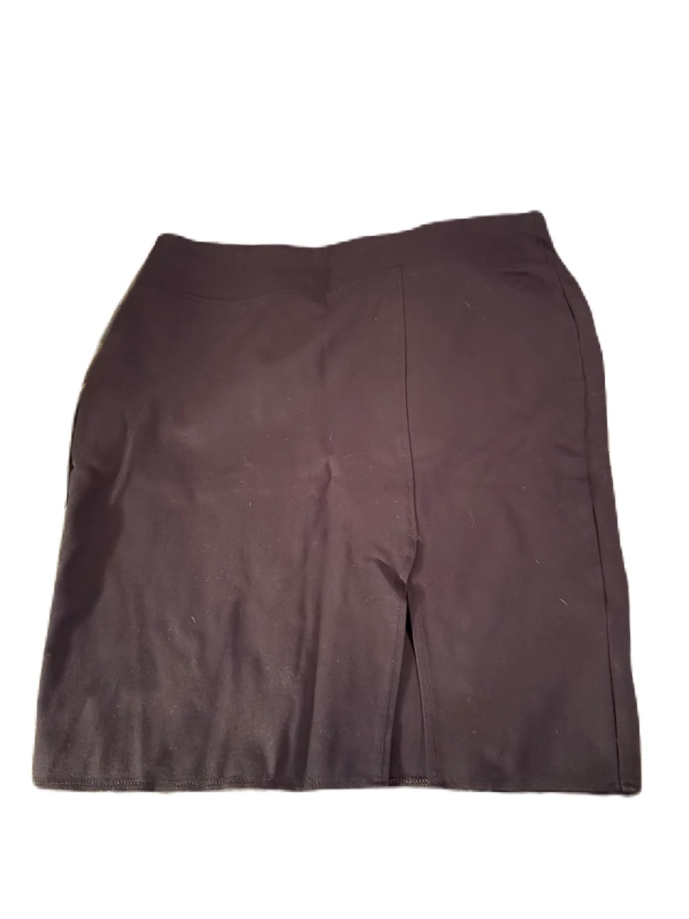 Worthington Women’s XL Black Pencil Skirt Front Slit Stretch Pull On